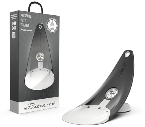 PuttOut Premium Rampe de Putt à Pression pour l’entraînement - améliorez Votre Putting, Gris Pierre