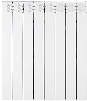 Fondital V666AM05408 Radiatore in alluminio pressofuso Exclusivo B3, 700 mm, 8 elementi, bianco