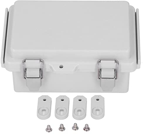 Junction Box ABS Hinged Cover Stainless Steel Latch Waterproof Power Enclosure Electrical Connection Case For Outdoor Wiring Protection