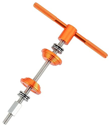 Enajucy Bike Headset Press Tool - Bicycle Headset Bearing Press-in Tool - Bike Headset Cup and Bottom Bracket Press Installer Accessories (Orange with 1 Thrust Bearing)