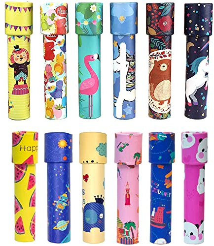 12Pcs Klassische Kaleidoskop-Spielzeuge, Buntes und Abwechslungsreiches Kaleidoskop Als Geburtstagsgeschenk, Studenten, Kinder, Gastgeschenke, Taschenfüller, Klassenzimmerpreise (Zufällige Lieferung)