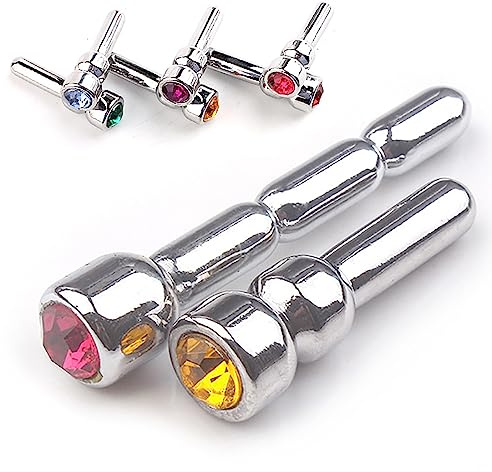 ScreaAss Satz Von 2 Glattes Metall Harnröhren Dilatatoren Mit Kristall Edelstahl Penisstab Penis Plug Harnröhrendehner Harnröhren Sound Dilator Prinzenzepter Erotik Sexspielzeug Für Männer,Rot,Set