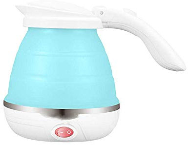 Bouilloire Électrique Pliante Voyage Électrique Mini Bouilloire Portable Bouilloire 0.6L @ Bleu Present