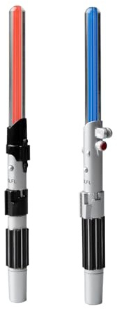 Grupo Erik Star Wars Lightsaber Pen Set Of 2 - Luke Skywalker & Darth Vader | Red & Blue LED Lights - BallPoint Pen with Black Ink | Star Wars Gifts, Merchandise, Merch