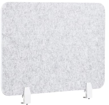 Beliani Panneau Séparateur de Bureau Acoustique et Visuel 72 x 50 cm en Polyester et Matériau Synthétique Gris Foncé Split
