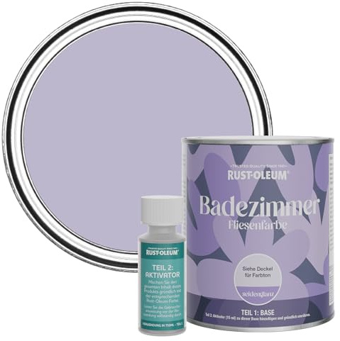 Rust-Oleum Peinture Violette Résistante à l'eau pour Carrelage de Salle de Bain, Finition Satinée - Glycine 750ml