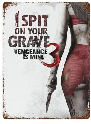KSOXDAITIP I Spit On Your Grave Movie Poster Wall Decor Art Metal Tin Poster Modern Home Decor Art Metal Poster Home Bar Shop Decorations Vintage Sign Gift 15.7x11.8
