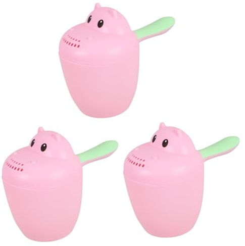 Toyvian 3pièces Gobelet De Rinçage Pour Écope De Bain Cartoon Pour Lavage Des Cheveux Accessoire Amusant Pour Bain Des Bébés Tout-petits