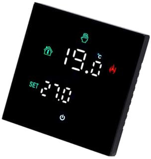 Thermostat WiFi chauffage au sol électrique disponible en blanc ou noir élégant., Blanc