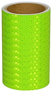 Ruban réfléchissant, Ruban d'avertissement réfléchissant, Autocollant de sécurité Nocturne, Ruban adhésif de sécurité étanche pour remorque, camions - 15 cm de Large, Vert Fluo, 3 m