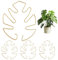 4 Pezzi Supporto per Piante a Forma di Monstera, 16x14 cm, Supporti per Piante da Appartamento, Sostegni in Ferro per Piante, Supporto Monstera Foglia per Promuovere la Crescita delle Piante (Oro)