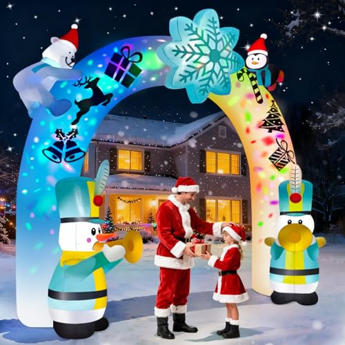 Kalolary Decoración de Navidad Hinchable con iluminación LED, Gran Figura de Navidad para Interior y Exterior, decoración navideña para jardín y casa