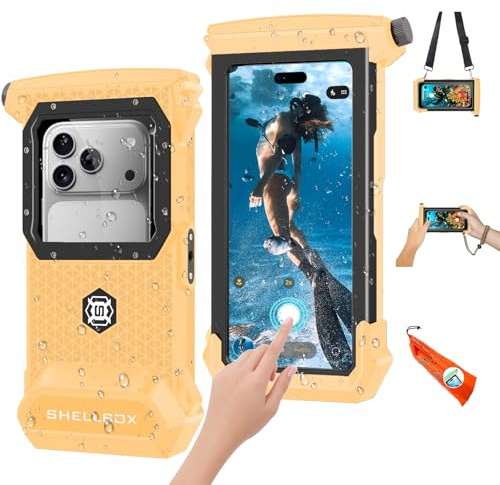 2025 Tauch-Schnorchel-Handyhülle für iPhone 17/16/15/14/13/12/11 Pro Max/XS/X, geeignet für Samsung Galaxy S25/S24/S23 [30 m] Professionelle Tauch-wasserdichte Hülle Unterwasser-Foto-Video-Abdeckung