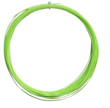 Accarugty Cuerda de bádminton de nailon de 0,70 mm, línea de alambre de alta elasticidad duradera para entrenamiento, multicolor, paquete de 10 piezas para principiantes y clubes (verde)