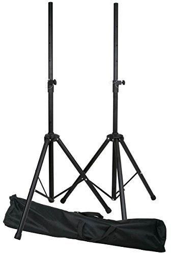 E-Lektron SPST-2 Boxenständer Paar inkl. Tragetasche Lautsprecherständer für Lautsprecher Boxen mit 35mm Standerflansch Hochständer Stativ