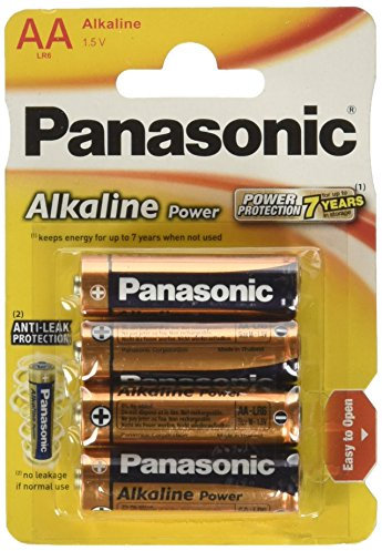 Panasonic Pile Alcaline 9V - Confezione 4 Pezzi