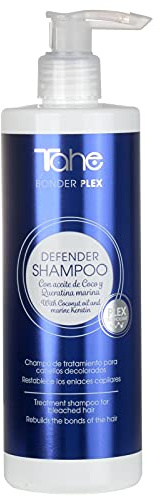 Tahe Bonder Plex Défenseur Shampooing pour Cheveux Décolorés À l' huile de Noix de Coco et Kératine marine (400 ml)