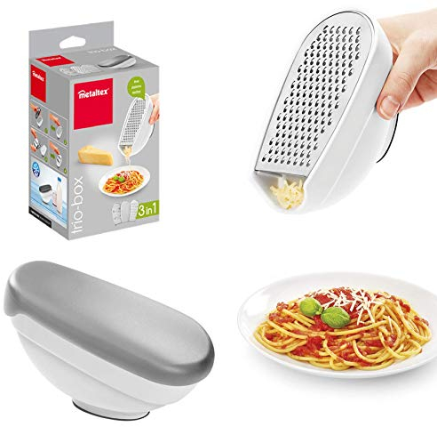 Metaltex TRIO BOX - Rallador Inoxidable con Caja con Almacenamiento.