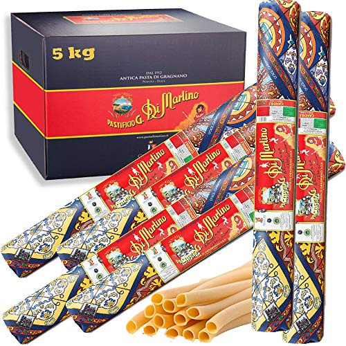 Candele Lunghe | 5kg Maxi Formato | Antica Pasta di Gragnano Igp | Pastificio Di Martino | Confezione 10 Pezzi da 500Gr | Eccellenza della Campania | 100% Grano Italiano | Idea Regalo