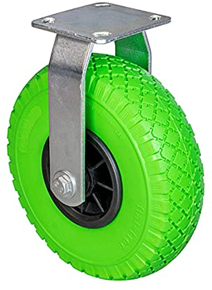 WAGNER Bockrolle - PANNENSICHER - PU geschäumtes Rad, Durchmesser Ø Rad 260 mm, Felge 75 mm, Anschraubplatte 115 x 110 mm, Tragkraft 100 kg - 04726601