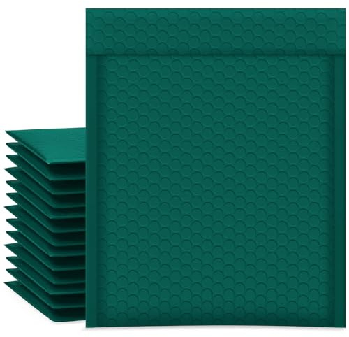 UCGOU Bubble Mailers 8.5x12 Inch Green 25 Pack Poly Padded Envelopes #2 Medium Mailing Opaque Packaging Postal Self Seal Waterproof Boutique Shipping Bags