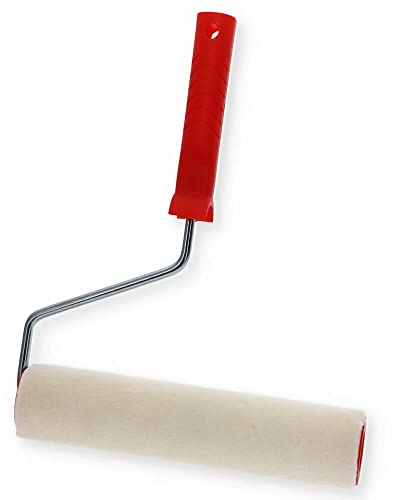 Farbrolle Velour 4mm mit Bügel 25 cm Maler Rolle Walze Farbe Lack Epoxid Polyester Harz