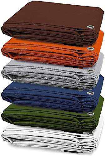 KARAT - Bâche de Protection - Tarpaulin étanche, résistant à la déchirure - Bâche avec Oeillets Inoxydable - Couverture extérieure pour travaux - Epaisse densité 240 g/m², Vert 3x5 m