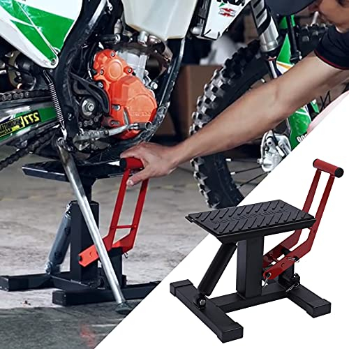 WSIKGHU Tavolo di sollevamento idraulico per motocross, sgabello da manutenzione per moto, sollevatore idraulico, per moto, con 150 kg, altezza massima di sollevamento 46 cm