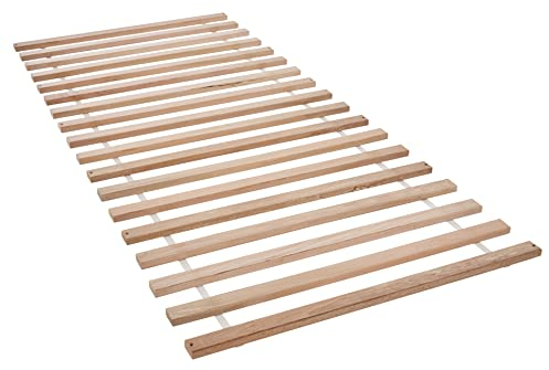 Rollrost aus Buche Massivholz durchgehende Lamelle mit Zwei Gurten (80 cm)