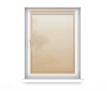 time4blinds Holzjalousien 25mm dünne Lamellen Jalousien für Fenster Easy Fit Vorhänge Nicht-invasive Installation - Breite 50-140cm, Höhe 50-250cm - Mehrere Farben