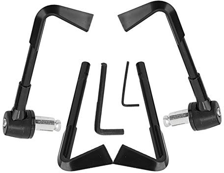 Universale Moto Protezione per Manubrio, Protezioni della Leva della Frizione del Freno del Motociclo 22mm Protezione del Freno del Manubrio del Motociclo Universale in Lega di Alluminio(Nero)