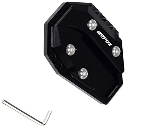 WARFEL Für Y&amaha NVX 155 150 125 Aerox 155 Motorradzubehör Ständer Seitenständer Verlängerung Vergrößerer Pad Seitenhalterung (Color : Black b)