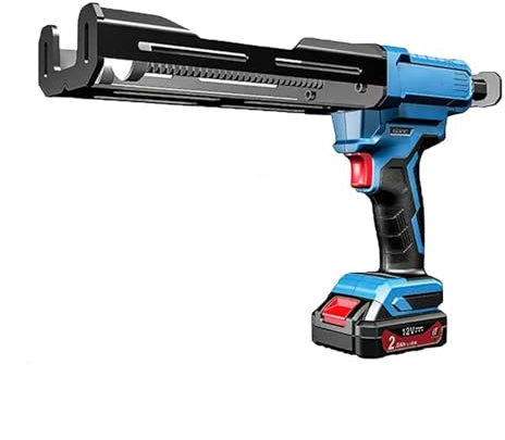 ERICAT Electric Sealant Adhesive Gun, Cordless Caulking Gun with 2 X 2.0AH Battery & Charger, 8000N Maximum Propulsion Force, Adjustment Feed Speed and Prevent Glue Leakage, for Sealing Construction
