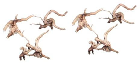 Happyyami 2stücke Miniatur Baumwurzel Aquarium Dekoration Natürliche Holz Wurzel Für Aquarien Terrarien Landschaftsornamente Für Fischverstecke Pflanzen