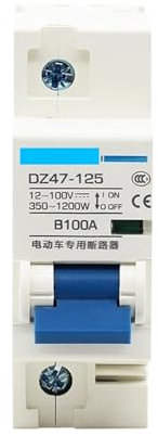 Interruptor Automático,Interruptor Diferencial Interruptor de Control de vehículo eléctrico 100A 125A DC12-100V disyuntor de Fuente de alimentación de batería y Motocicleta de Uso General (Size : 125
