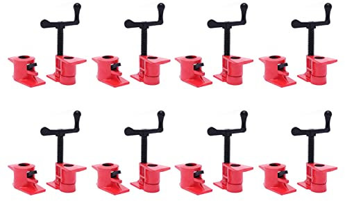 8 Pcs Rohrzwingen 3/4 zoll Rohrzwinge Set Rohr-Schraubzwinge Metallklemmen aus Eisen Schraubzwinge Bar Clamp DIY Handwerkzeug Kit für Schlauch, Rohr, Kabel, Familie Wasser Rohr usw.