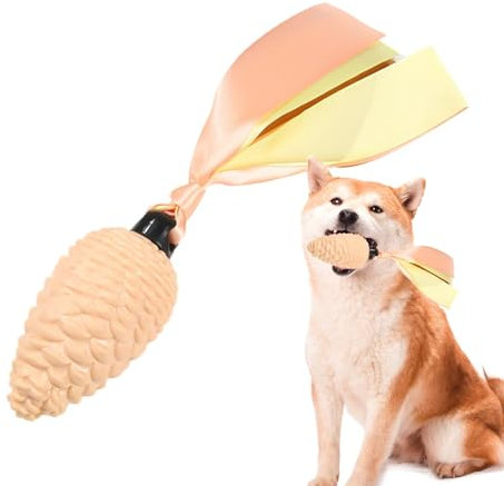 gifyym Tannenzapfen Spielzeug für Hunde | Quietschendes Seil Hundespielzeug mit Beißstreifen | Welpen Kauspielzeug, Haustierspielzeug zum Zahnen, Hundespielzeug für Haustiere, Hundetraining,