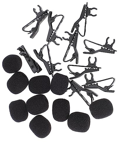 OFFSCH 10stücke Teiliges Mikrofon-lapel-clip-set Aus Eisen Universeller Krawattenclip Für Lavaliermikrofone Schaumstoffabdeckungen Für Sprachaufnahmen Und Videokonferenzen