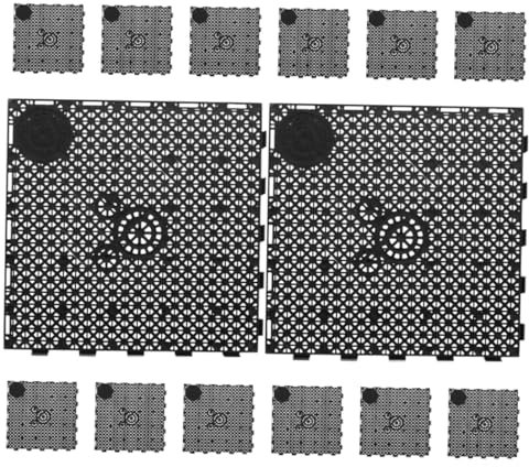 POPETPOP Hollow Fish Tank Bottom Filter Plate 14pcs Aquarium Grid Divider PP Material Prevent Fish Biting