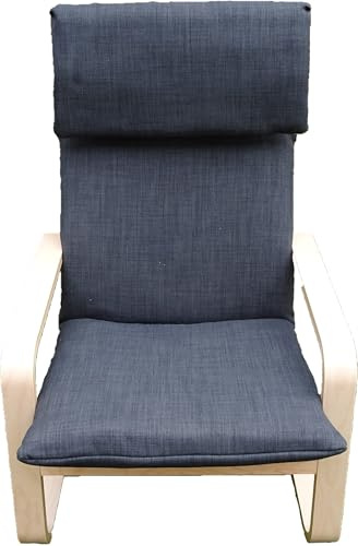Jacek POÄNG PELLO Kissen/Polster für Schaukelstuhl mit hoher Rückenlehne Dicke 8 cm Größe 57 x 120 cm Material Hochwertiger Möbelstoff (Anthrazit)