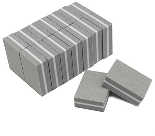 Emery Boards nagelvårdssats med nagelfilbuffert, 200st Mini Professional Nagelfilar 100/180 Grå liten spikbuffertsvamp(Lime)