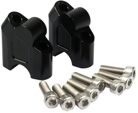 Motorrad Lenker Riser Motorrad-Lenker Erhöhen Und Verschieben Riser-Klemmen Modifikation Für H&ONDA PCX160 PCX150 PCX125(A - Black)