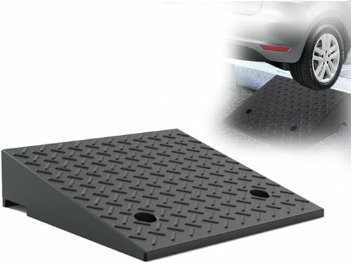 Rampe De Seuil En Caoutchouc, Rampes De Bordure De Voiture Lourde, Rampe D'allée Portable Pour Voitures Fauteuils Roulants Motocyclette Scooter Tondeuse À Gazon, Capacité De Charge De 3 Tonnes