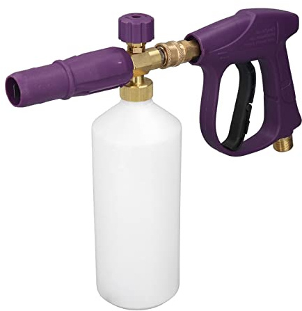 QWUUYEC Hochdruckreiniger Pistole Set, 4350PSI, 1L Schaumkanister, Einstellbare Düse und Wasserauslasswinkel - K1 Nozzle Scheuersaugmaschine, Vielseitige Lanzen Düsen Für Hausputz und KFZ Reinigung