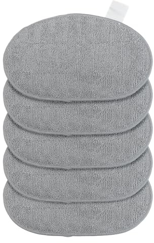 JoyousMall Confezione da 5 panni di ricambio per pulitore a vapore Leifheit per CleanTenso modello 11911 – Microfibra Mop Covers, 32 x 17,5 cm, lavabile in lavatrice fino a 60 °C
