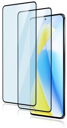 VideoSecu 2 Pack Screen Protector for Motorola Edge 50 Pro, 0,33 mm 9H+ Anti-Scratch Tempered Glass, HD Clear, Bubble Free, Anti-Fingerprint, Touch Sensitive 3D Full Coverage Protective Film Outdoor