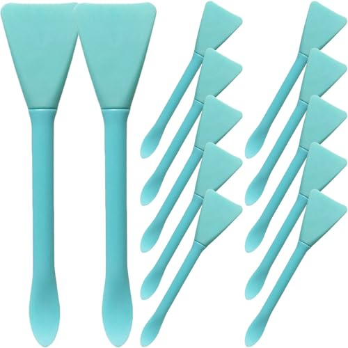 MOBUTOFU Brocha Mascarilla Doble Punta de Silicona Color Flexible y Fácil de Limpiar, Pack de 20 Piezas para Cuidado Facial en Viaje y Trabajo
