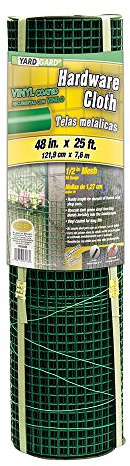 YARDGARD 1/2 Inch Mesh Welded Wire Fence, Hardware Cloth, 19 Gauge Galvanized Steel for Garden Protection, Cage Fencing, Chicken and Rabbit Barriers, and Crafts, 48 Inches x 25 Feet