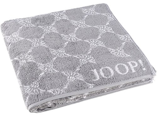 Joop 1611 Handtuch Kornblumen, Baumwolle, Silber, Badetuch 80 x 150 cm