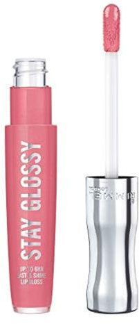 Rimmel Stay Glossy Lip Gloss - Non-Sticky and Lightweight Formula for Lip Color and Shine - 150 Claridge's Ruby, .18oz